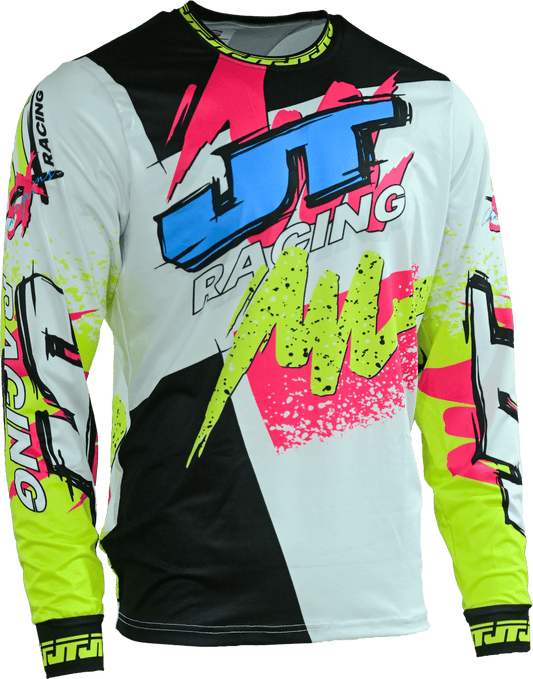 90s Swash Paint Jersey Yellow (Yellow, Pink, Blue) - JT Racing USA