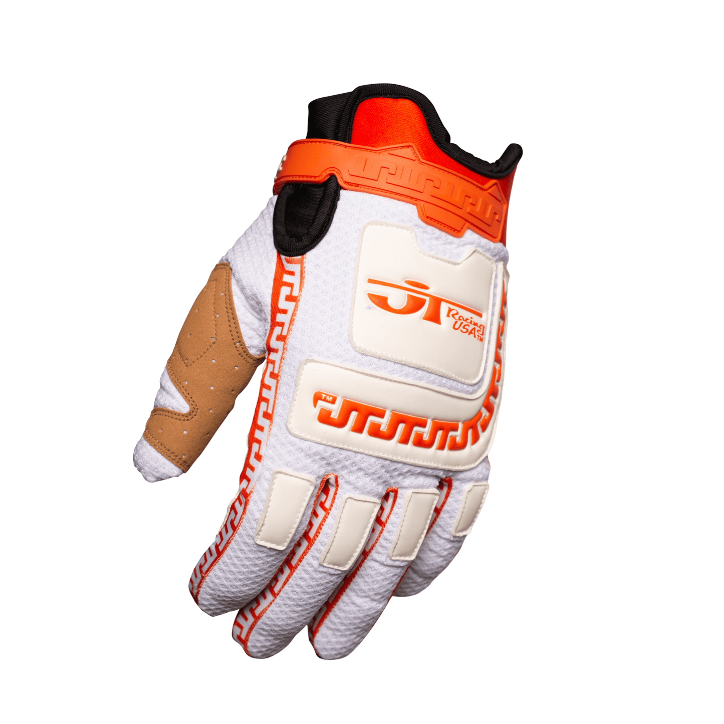 JT Racing Life - Line Glove - White/Orange - JT Racing USA