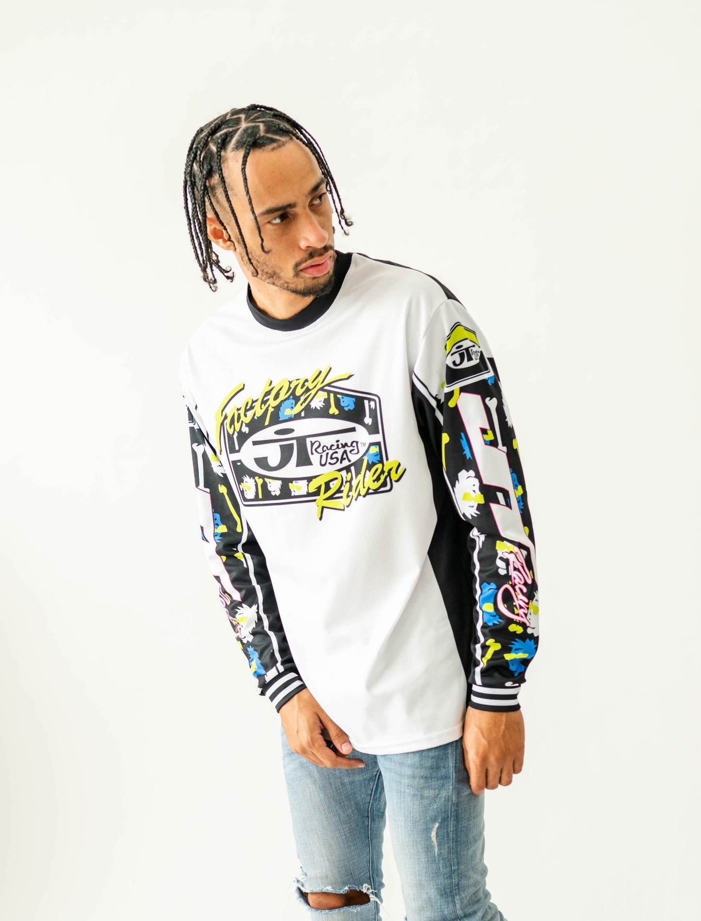 Bad Bones Jersey - Black and Lime - JT Racing USA