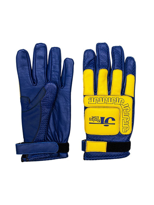 Vintage Racing Glove - Blue and Yellow - JT Racing USA
